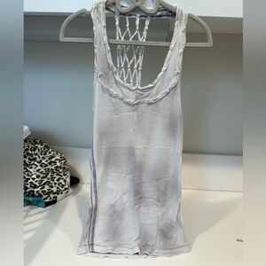 Free People purple the dye Tank Top with woven design